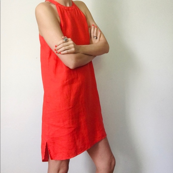 Vibrant linen shift dress - Picture 2 of 13
